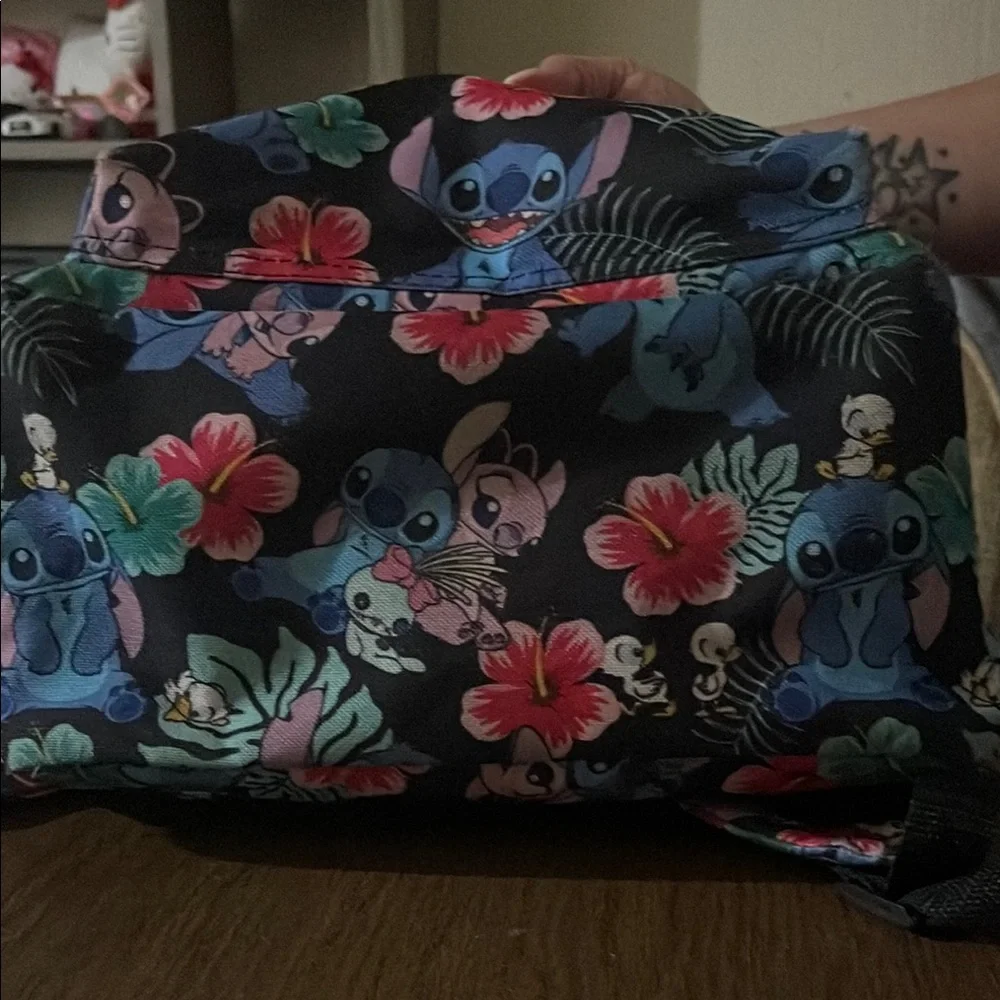 Colorful Stitch Backpack with Floral Design - Picture 10 of 10